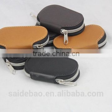 high quality custom personalized leather car key case, Key box with zipper, fuax leather car key holder