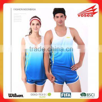 New Design Breathable Athletic couple Running wear