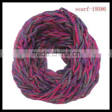 popular ladies knitted winter crochet infinity scarf