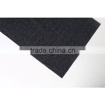 Hot sale black square design polyester rayon jacquard knit thick fabric