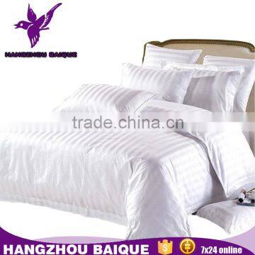 White Stripes 100% Cotton Standard Wholesale Hotel Bedding