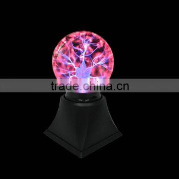 5 inch with leaf maigc decoration romantic glass touch plasma ball