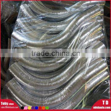 Aluminum foil Silicone Hose top quality reinforce tubing elbow bending hose foil cover film