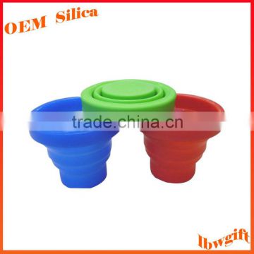 Processing custom FDA silicone collapsible bowl Eco-friendly silicone foldable bowl