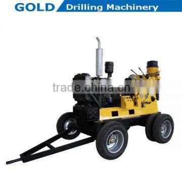 Wheel Mounted Water Well Drilling Rig, Rotary Core Drilling Rig, Hydraulic Control Mine Drilling Rig