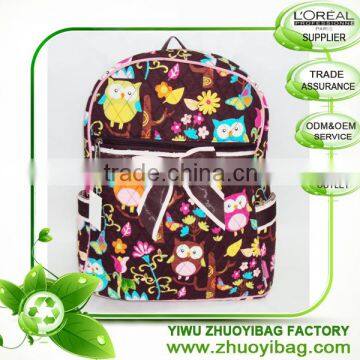 ZY213 Unique Floral Quilted Cotton Backpack animal