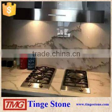 Chinese Ink White Marble Tile For Interior Decoration photo-3