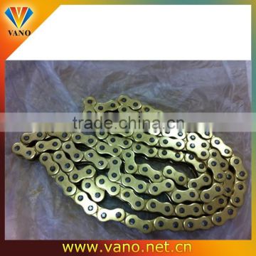 Colorful 415h gold galvanize chain for motorcycle