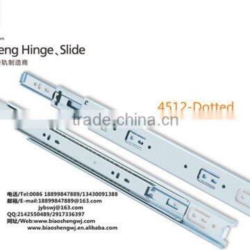 Furniture Hardware 45mm Dotted finish ball bearing Telescopic Drawer Channel