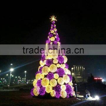 Hot Sales Assembled Christmas Ball Tree Christmas Tree Artificial Tree for Shopping Center Garden Decoration photo-4