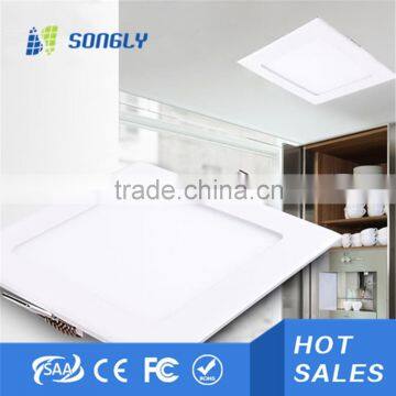 3000k 4000k 6500k 9w led flat panel 6 inch, CRI>80, PF>0.9 9W led flat panel 6 inch