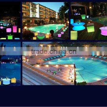 shanghai High class hotel swimming pool furniture LED table chair