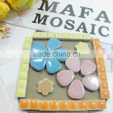 Colorul Petal and Square Shape for DIY Craft Ceramic Tile