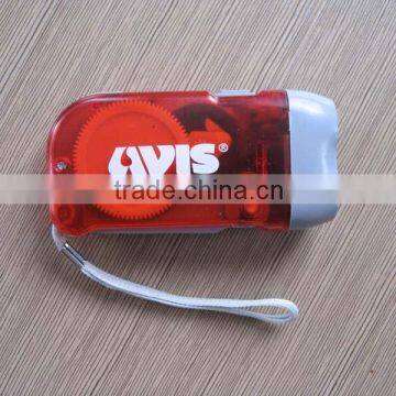 plastic crank dynamo flashlight