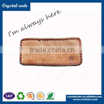 Clothing custom embossed leather label