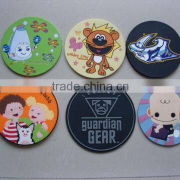 factory price embossed cute baby boy pattern silicone round bar mat