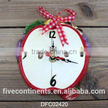 Cute Ceramic Emboss Clock Decorative Hang Wall Clock photo-2