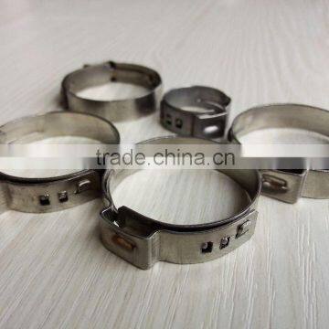 American type Single ear stepless hose clamp