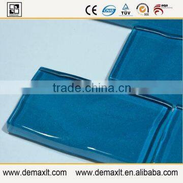 Shandong Wholesale Blue Color Glass Mosaic Tiles Cheap Glass Mosaic photo-2