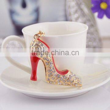 Sexy high heels metal keychain decoration for women bags