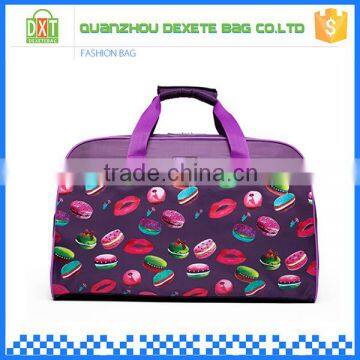 Fashion design women printed oxford sport bag duffle custom logo