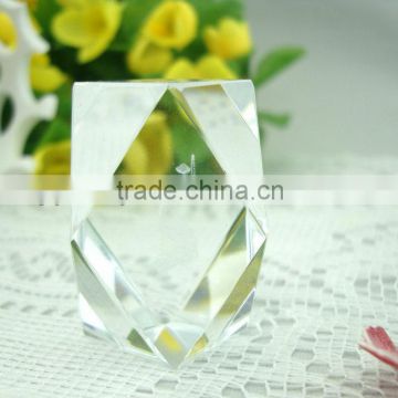 elegant clear crystal paperweight