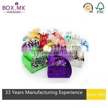 Whole Sale High Quality Handmade Luxury Colorful Graceful Hollow Out Weeding Candy Box photo-6