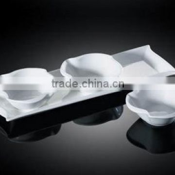 H3165 Porcelain dinner 3pcs 5" bowl and15.5" tray set