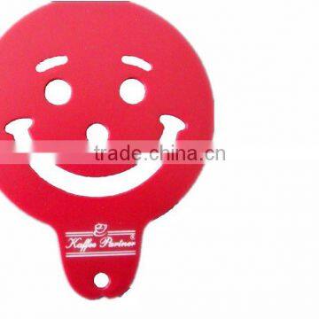 plastic coffee stencil/cake mold