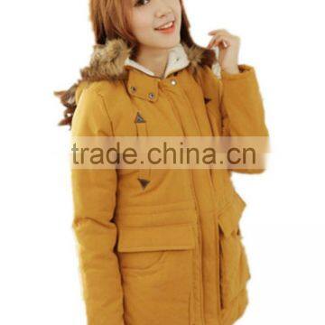 new stylish fashion joker long teddy hooded thin warm cotton padded coat womens