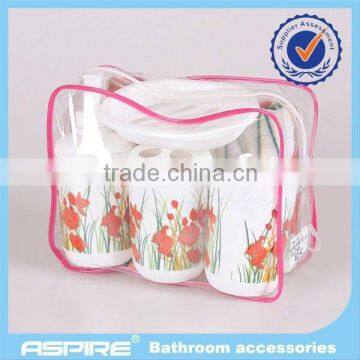 brown polyresin bathroom set china