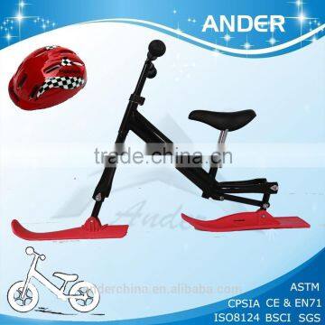 Red ski board bike / children's snow sledge