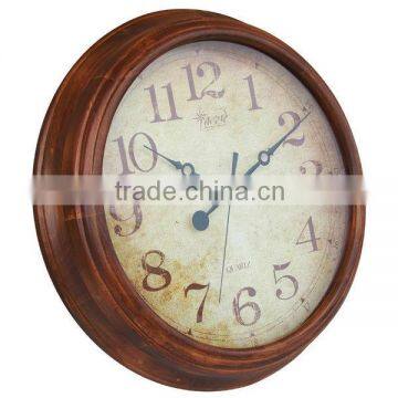 custom design quartz wood clock vintage