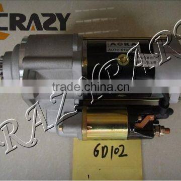 Diesel engine 6D102 start motor ,excavator spare parts,6D102 engine parts