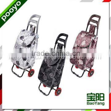 shopping trolley cart fashion folding shopping cart pink