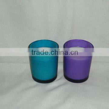 Scented Soy Candle in purple glass jar