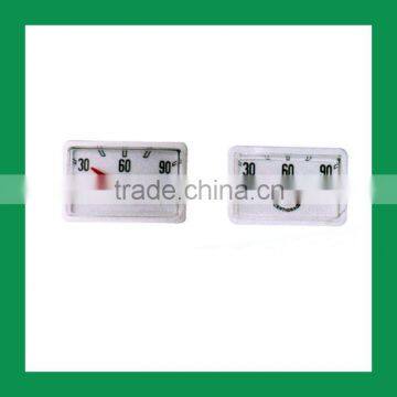 Rectangle shape bimetallic thermometer