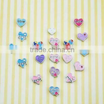 Hot sale different style heart charms, metal locket charms for your sweetheart