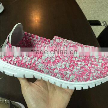2016 colorful woven shoes women flat