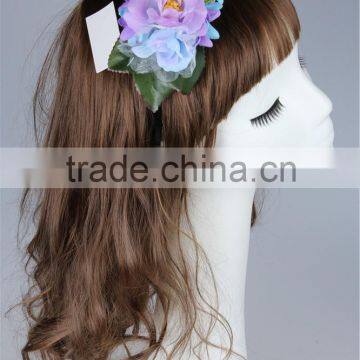Stock bride design women purple Flower crown Hairband Wedding Headband Festival flower Hair Accessories
