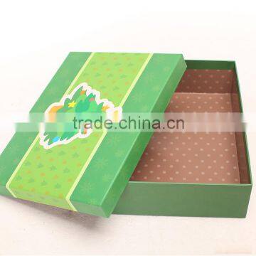 Recycle Blue Printed Christmas Gift Packaging Paper Box photo-2