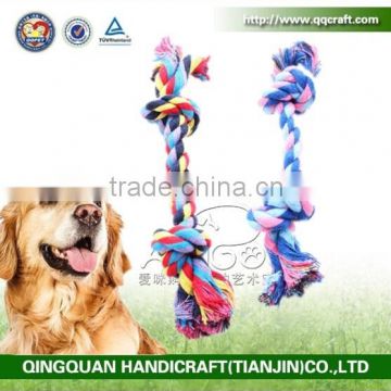 QQ Petoy Factory braided rope toy dog dog ball rope toy puppy 2 knots