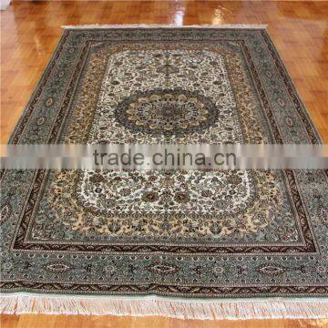 5x8ft turquoise area rug bedroom silk carpet handmade rug