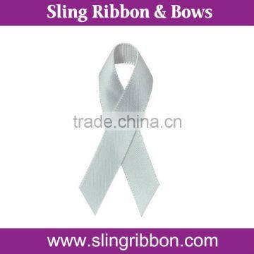 Wholesale White Awareness Ribbon With Safe Pin