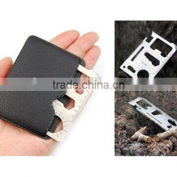 High Quality Portable Outdoor Stainless Steel Multifunction 11-in-1 Pocket Emergency Card Tool photo-6