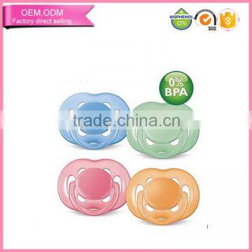 customized color silicone baby Teething Ring soothie Pacifier in stock