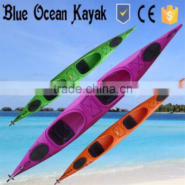 2016 Blue Ocean double sea kayak/plastic sea kayak/sit in kayak/cheap sea kayak