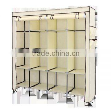 Cheap Assemble Multi-compartment Folding Closet Wardrobe , Portable Sturdy Large Wardrobe Cabinet