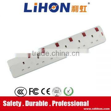 2 Gang British Electrical Extension Socket With Individual Switch photo-4