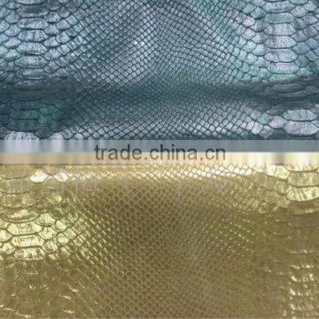 100% snake pu fake leather for bags and shoes